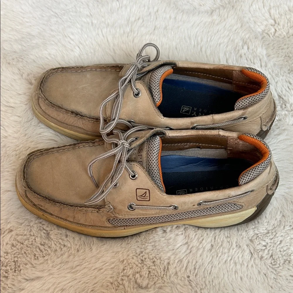 Sperry Men's Beige and Gray Boat Shoes